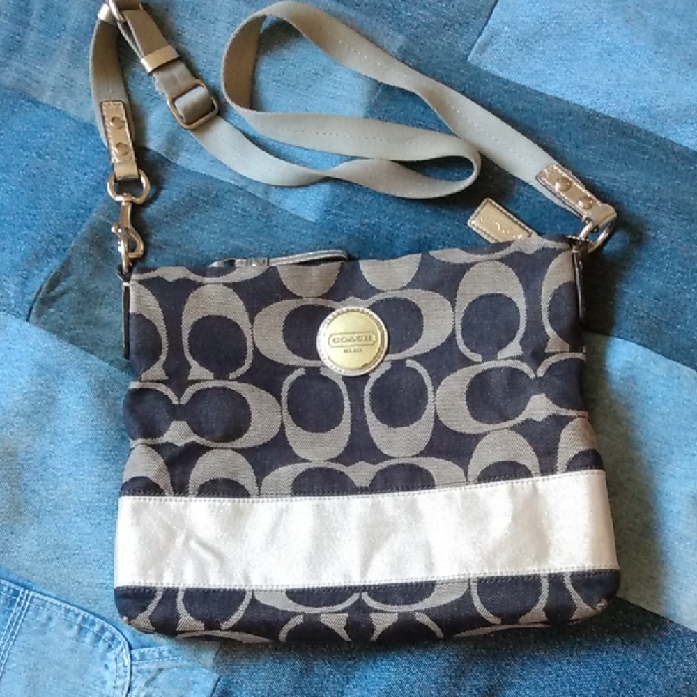 Coach Black and Cream Crossbody Bag